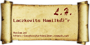 Laczkovits Hamilkár névjegykártya